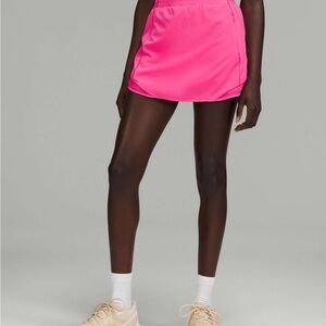 Lululemon Hotty Hot High-Rise Skirt *Long , Sonic Pink, Size 10, EUC